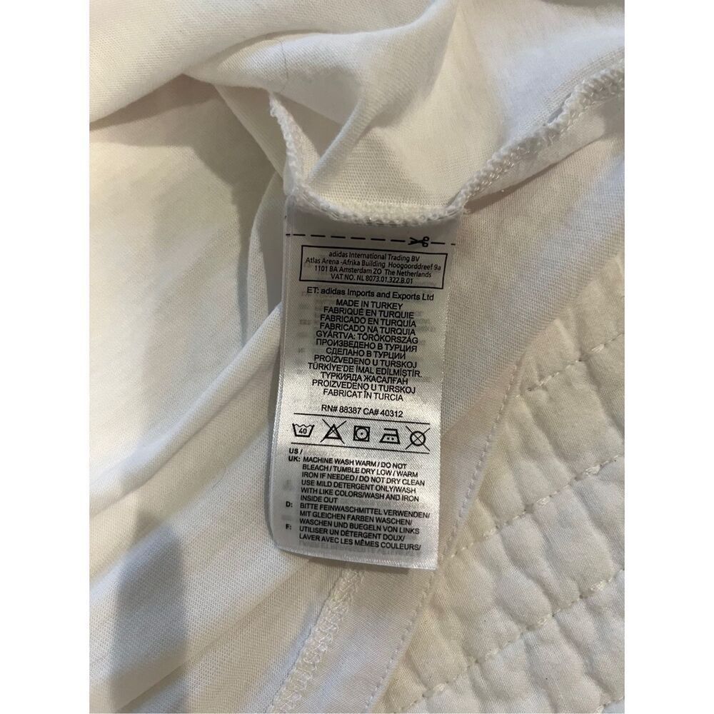 Adidas white sleeveless tank top with black large logo - M - Picture 7 of 7